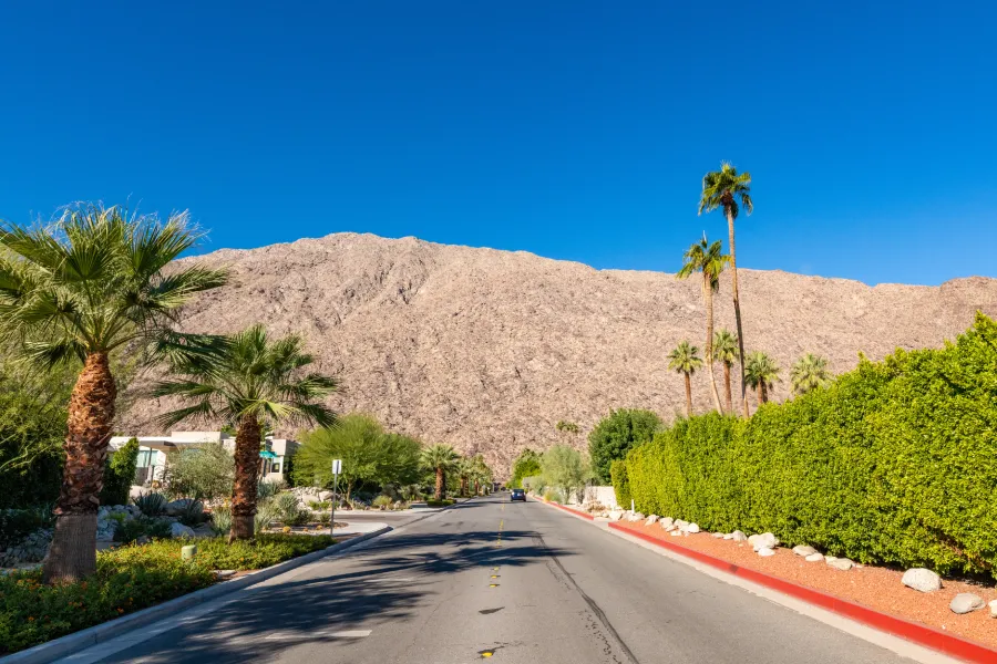 A cidade de Palm Springs, na Califórnia